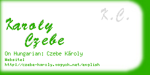karoly czebe business card