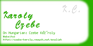 karoly czebe business card